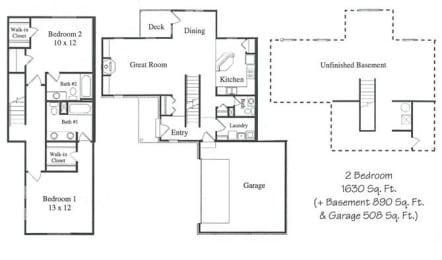 Tree Haven two bedroom two bathroom apartments at Cascade Pines Duplex homes
