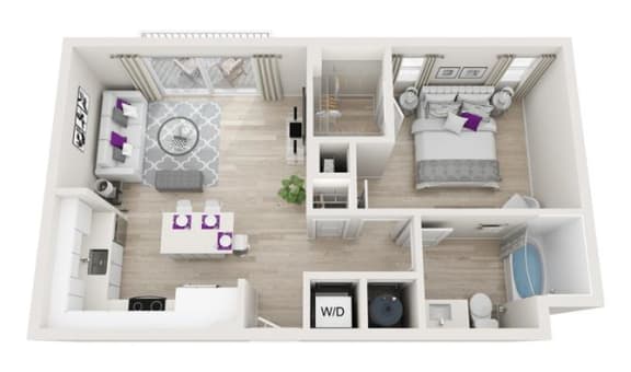 Euphoria Floor Plan at Altis Little Havana, Miami, FL, 33135
