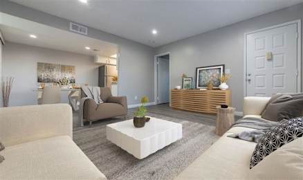 couch in the One Bedroom Apartments in Riverside CA