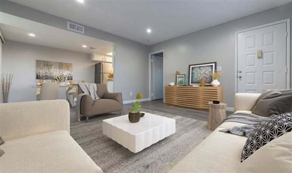 couch in the One Bedroom Apartments in Riverside CA