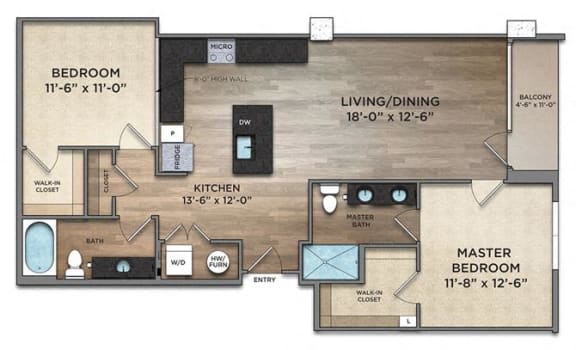 Floor Plan  B30_2_FloorPlan at The Nicholas, Ohio