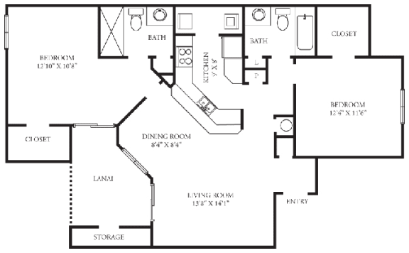 Bradford | 2 Bedroom | 2 Bath | 1,080 Sq.Ft. Bradford | 2 Bedroom | 2 Bath | 1,080 Sq.Ft. at Winthrop West Apartment Homes, Florida, 33578