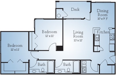 two bedroom apartment with deck manassas va