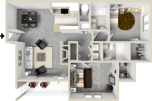 Floor Plan  Schooner_2_Floor Planat Waterman's Crossing Apartments in Newport News, VA