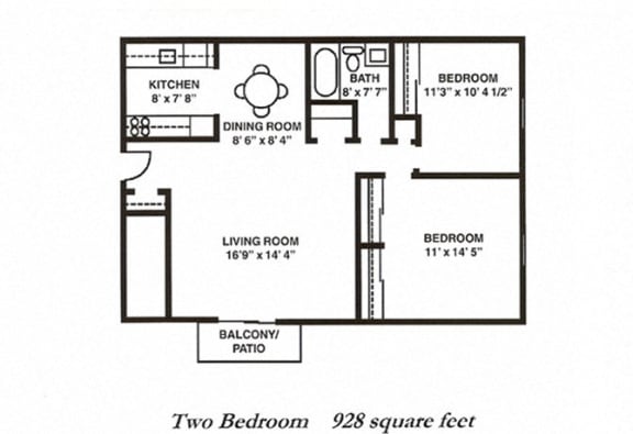 Floor Plan  Garden Apartment Floor Plan