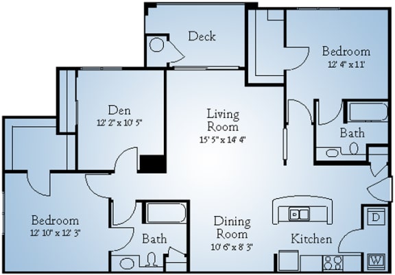 two bedroom apartment with den manassas va