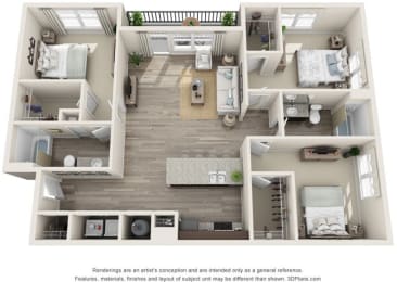 Gypsum FloorPlan at Whetstone Flats, Nashville, TN, 37211