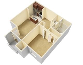 Floor Plan 1 Bed 1 Bath