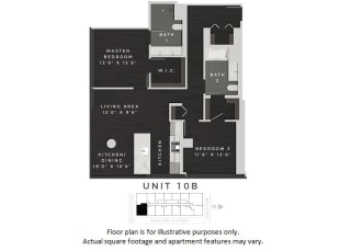 Unit 10B Floor Plan Unit 10B Floor Plan at 640 North Wells, Chicago, IL