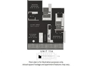 Unit 11A Floor Plan Unit 11A Floor Plan at 640 North Wells, Illinois, 60654