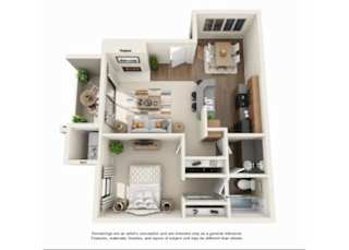 Floor Plan 1 Bedroom Casita Renovated