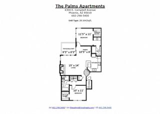 2 bed 2 bath with balcony 1042 sqft