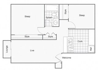 Constellation Apartments Dorado Floor Plan
