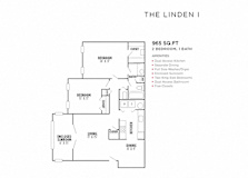 The Linden I FloorPlan at Rosemont Vinings Ridge, Atlanta, GA, 30339