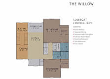 The Willow FloorPlan at Rosemont Vinings Ridge, Atlanta, Georgia