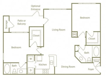 The Lockhart Floor Plan at Charlestowne, Kennesaw, 30144