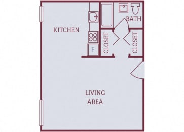 The Buckingham - A2 - studio - 1 bath