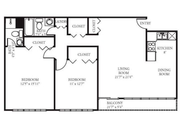 Vista Apartment Homes - 2 Bedroom 2 Bath Apartment