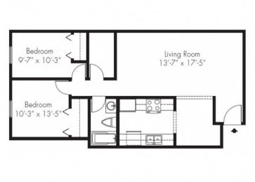 Arctic Sun Apartments - Floorplan