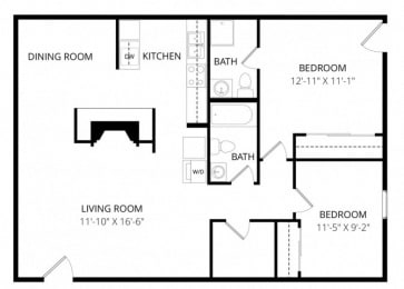 Terrace on the Lake Apartments - Floorplan