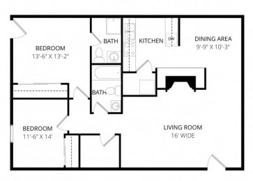 Terrace on the Lake Apartments - Floorplan