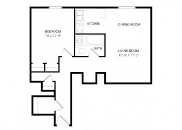 Mendenhall Tower Apartments - Floorplan