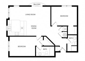 Park Plaza II Apartments - Floorplan