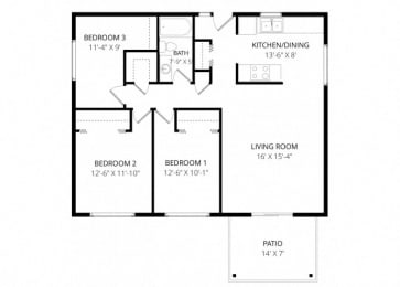 Bay Arms Apartments - Floorplan