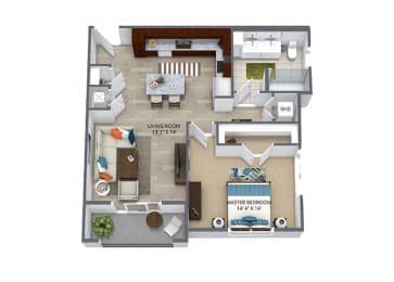 Westwood Green 1 bed 1 bath 767 sqft