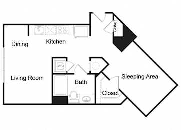Floor Plan  S3 floor plan at Axis Admirals Hill Apartments in Chelsea MA