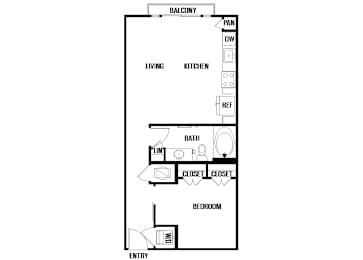 Floor Plan  A1 at Block 334 Apartments