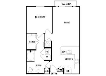 Floor Plan  A3 at Block 334 Apartments