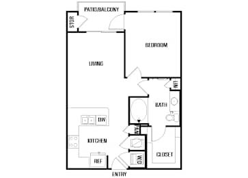 Floor Plan  A7 at Block 334 Apartments