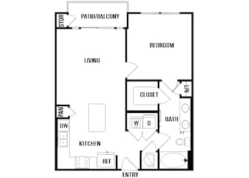 Floor Plan  A9 at Block 334 Apartments