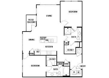 Floor Plan  B5 at Block 334 Apartments
