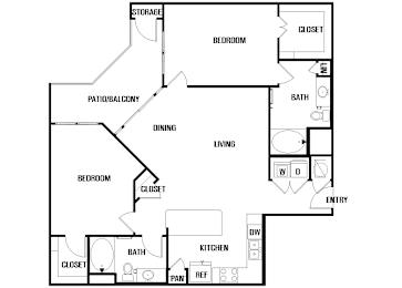 Floor Plan  B6 at Block 334 Apartments