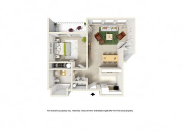 1 bed 1 bath at The Lynx Apartments, Everett, Washington