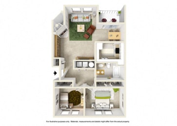 2 bed 1 bath at The Lynx Apartments, Everett