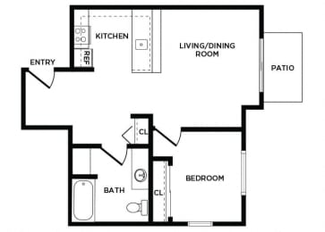 Floor Plan  A10 at Lakewood Meadows Apartments in Lakewood WA