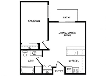 Floor Plan  A11 at Lakewood Meadows Apartments in Lakewood WA