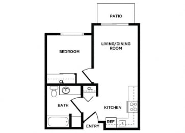 Floor Plan  A1 at Lakewood Meadows Apartments in Lakewood WA