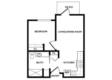 Floor Plan  A2 at Lakewood Meadows Apartments in Lakewood WA