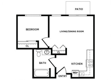 Floor Plan  A3 at Lakewood Meadows Apartments in Lakewood WA