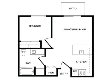 Floor Plan  A5 at Lakewood Meadows Apartments in Lakewood WA
