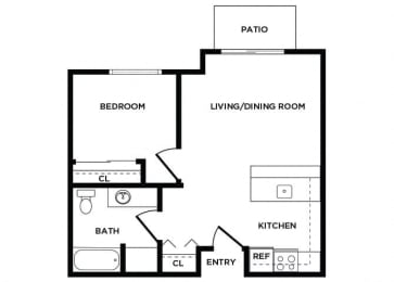 Floor Plan  A6 at Lakewood Meadows Apartments in Lakewood WA