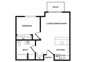 Floor Plan  A7 at Lakewood Meadows Apartments in Lakewood WA