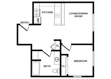 Floor Plan  A8 at Lakewood Meadows Apartments in Lakewood WA