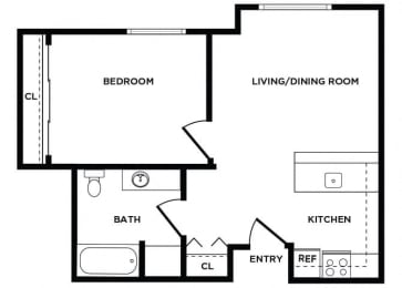 Floor Plan  A9 at Lakewood Meadows Apartments in Lakewood WA