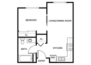 Floor Plan  A01 floor plan at Washington Terrace in Seattle WA