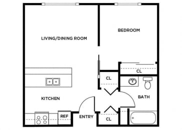 Floor Plan  A09 floor plan at Washington Terrace in Seattle WA